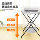 Beiyixiong Beeio Diaper Table Baby Care Table Multi-function Operating Table Newborn Touching Table Baby Bath Dish Change Table Light Gray [Three-speed Adjustment + Universal Wheel + Storage Bag]
