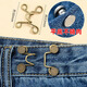 Pretty three-year-old waist-tightening tool, jeans waist size can be changed to smaller fixed button pants waist tightening button size adjustment buckle waist buckle 2 sets of bronze