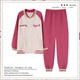 Qianzhiya (Qianzhiya) Pyjamas für Mädchen im Herbst und Winter verdickte reine Pure Cotton Mezzanine Langarmed Home-Kleidung sowie Baumwollluft-Baumwollwärme dünne Baumwollset MFT-15272# Frauen M/160