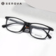 Slova Square Cadre Myopia Lunettes Frame et femmes Gris transparent Gris Black Frame de verres à frame anti-bleu SF677 SF677 Cadre C16 noir brillant + Wanxin 1,67 Lument asphérique Light Anti-Blue