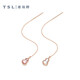 Xie Ruilin (TSL) Câble d'oreille en or 18K pour les boucles d'oreilles Gourd Fritilary Love pour femmes AG684-685 AG685-Love Ear Cable (une paire)