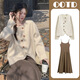 
Jingqi (JOYNCLEON) maternity suit spring and autumn 2025 new dress sweater fashionable fashionable large-size skirt suit apricot cardigan + camel skirt Jtz155355 L
