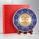 Honeysuckle Vine Cloisonne Kupferplatte reine Bronze Auszeichnung Diskurious Ruhestandsgläubige Anhänger Ornamente Gepasset dank Brand chinesischer Stil Klassische High-End-Jubiläumsfeier School Feierlichkeit Souvenir Cloisonne Copper Plate Dreieck Dreieck Holzhalterung Basis [blaue Kupferplatte] Medium [Copper-Platte 24 cm cm cm cm cm cm