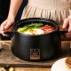 Mujing Village Japanese-style casserole soup gas stove household casserole stew pot open flame high temperature resistant dry-fired casserole soup pot ceramic pot soup pot large clay pot rice casserole health porridge pot ceramic casserole 2 liters [519] suitable for 2-3 people