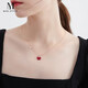 Mck Red Acacia Bean Necklace Women's 925 Silver Necklace Rose Gold Clavicle Chain Girlfriend Chinese Valentine's Day Gift