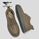 Septwolves men's shoes winter 2025 new casual leather shoes men's cowhide breathable soft sole business casual shoes commuting to work leather shoes khaki 40