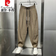 Pierre Cardin 2025 Frühlings- und Sommer-Baumwoll- und Leinen atmungsaktive hängende Freizeithosen für Männer trendy lose Falten-Harem Radieschhosen Bohnengrün 2xl empfohlen Gewicht 160-180 Jin [Jin entspricht 0,5 kg]