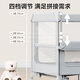 ULOP (ULOP) Krippe bewegliche multifunktionale Bettklappkrippe Krippe Babybett Neugeborene Geschenkkoax Schlafenschütteltbett Yunmeng Ein-Klick-Klick-Krippe verleiht Kokosbraun Matratz