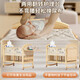ULOP Crib Solid Wood Splicing Baby Bed Multifunctional Mobile Small Apartment Newborn BB Bed