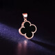 Fei Sheng Ji Fat Dong Lai same style 18k gold pendant without chain simple silver plated 18k rose gold necklace silver necklace pendant gold ornaments rose gold/black agate pendant (without chain)