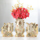 Bixun is suitable for noble ceramic countertop vases, living room flower arrangements, European-style ornaments, creative imitation vase decorations vases + Milan roses 8-inch vase (vase mat)