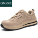 
Lanlingfang imported quality labor protection shoes anti-smash, anti-puncture, wear-resistant rubber outsole breathable safety shoes lightweight and comfortable construction site shoes 687 khaki 43