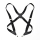 LeCali suspender clip for men, pure black British style, holster back suspender, retro suit, trousers, gentleman's suspender belt, black side clip cross suspender