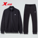 Xtep Sports Set Men's Summer Casual Sportswear Summer Running Sweater Two-Piece Set Sweater 9277+Black 190/3XL