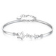 Heye Jewelry Pt950 Women's Platinum Gypsophila Bracelet Bracelet Chain Bracelet Women's Five-Pointed Star Platinum Bracelet Platinum 7.23g Length 16cm plus adjustment chain