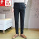 Pier Cardin casual pants men's small trousers thin men's spring and autumn business casual men's pants straight Korean summer trousers slim 509-N9906 (ice silk cropped pants) black 28