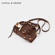 
CinvaiKrose [Same Model for Zhao Zhaoyi] Bag Women's Bag 2025 New Hand-Owned Bowling Bag One-Shoulder Crossbody Bag Birthday Gift Coffee Color [Give my girlfriend's wife and girls' gifts to heart]