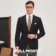 Jaqueta de traje de lana pura de Monty Monty [VBC] Hombres, traje casual de arenga azul marino Single, azul marino 1336 48