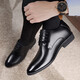 Classic Car Height-verstärkter Schuhe für Männer 6 cm Lederschuhe für Männer echte Leder atmungsaktiven formalen Lederschuhen für Männer Business Casual Toe Layer Cowhide Unsichtbare innere Höhe 8cm Schnüre-up Schwarze Hochzeitsschuh für Männer 683 Schwarz (innere Höhe 6 cm) 43