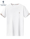 Dancing with Wolves [with mulberry silk] round neck short-sleeved T-shirt for men 2025 summer new embroidery cool breathable base short t6623 white 803 L (175)