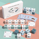 Matemáticas de 24 puntos Juego de pensamiento Puzzle Toy Toy Digital Building Blocks Adición de cubos de Rubik, resta, multiplicación y división Enseñanza en el juego de mesa de los niños, estilo de batalla de dos personas 14 bloques de construcción + 68 tarjetas de preguntas