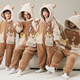 Junge Liebeswörter Eltern-Kind-Pyjamas Herbst- und Winter-Strampler Langarmed Koralle Velvet Family Drei- und Vier Familiendekoration Kinder-Hauskleidung ypf3893 Welpe Durchschnittliche Größe Kinder 8 Größe (85-100 30 Jin [Jin entspricht ca. 0,5 kg])