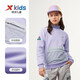 XTEP [Outdoor Sports] Children's Clothing Children's Sweatshirts for Middle and Large Boys and Girls Pullover Versatile Fashion Casual Sweatshirt Garlic Purple 120 cm