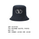 Valentino Damen Fabric Hat Fisherman's Hat Eimer Hut 2Y2HGA32 HCY 671 NAVY V LOGO Stickerei 59 59