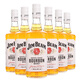 金宾（Jim Beam）波本威士忌美国进口洋酒 调和型 白占边黑麦/蜂蜜味/苹果味酒送礼 【6支装】金宾波本750ml*6