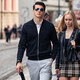Mr. BU Stars neue Style Frühlings- und Herbstjacke für Herren Wollgestrickte Strickjacke Langarm