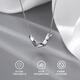 PWL999 Pure Silver Transfer Bead Necklace for Women 2025 New Niche Clavicle Chain Versatile Necklace as a Gift for Your Girlfriend and Best Friend 999 Pure Silver Transfer Bead Necklace + Certificate