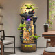Botianxuan Fengshui Wheel Crown Topfstockfließung Wasser und Geld Ornamente Firma Büro High Mountain Circulation Wasser Landschaft Fischtank Dekoration 9928 Kleine 47*36*111 cm