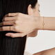 Chow Tai Fook Four-leaf Crop Simple Ring Full Gold Gold Ring Women (Work Fee: 160 Priced) EOF1296 Chinese Valentine's Gift No. 13 Full Gold About 1.15g