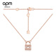 Apm baby love lock rose gold necklace fashion women simple fashion personality clavicle chain sweater chain