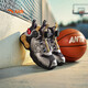 Anta children's sneakers boys' shoes 2024 autumn new year knob button anti-slip reverse scale special-shaped basketball shoes [special shape] gray/silver/white 9901-2 size 31