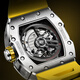 
Bugatti (BONEST GATTI) German Phantom Speed ​​Mechanical Watch Fully Automatic Hollow Men's Watch Valentine's Day Gift for Boyfriend Mechanical Yellow Panoramic Back BG9903-A3