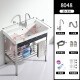XMSJ balcony sink ceramic washing basin stainless steel bracket sink basin laundry sink with washboard balcony ultra-deep washing basin 1048 with bracket + drain