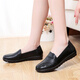 NYCKJK plus fat plus size women's middle-aged leather shoes wide fat feet 40-4344 large size women's shoes 43 soft sole mother's shoes 42 genuine leather black (cowhide 6187) 35 (standard size)
