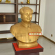Shaozhihong Chairman Mao bronze statue brass precision-cast home bust figure sculpture living room office decorations souvenirs 23.3CM bronze statue comes with wooden base total height 33.3CM