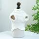 Miaoxian'er autumn and winter pet sweater puppy clothes Teddy Fad Pomeranian small dog and cat bicep autumn thick style afternoon tea round neck shirt-white coffee M-about 7-8 Jin [Jin equals 0.5 kg]