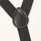Lugeli Men's Suspender Clip Adult Pants Suspenders Suspenders Suit Shirt Suspenders Men's and Women's Fat Elastic Shoulder Strap Suspender Clip [Black]