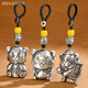 Shunyue Car 999 Sterling Silver Car Key Chain Native Year Zodiac Tiger Men and Women Foot Silver Retro Small Tiger Gift Welcome Tiger Key Chain