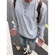 
Jian Xingheng black American Henry neck long-sleeved T-shirt men's spring waffle sweatshirt plus velvet thickened inner base shirt winter black plus velvet 1381 [High quality] L Recommended 100-120 Jin [Jin equals 0.5 kg]