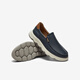Bata loafers men's 2025 spring casual breathable cowhide thick sole one foot pedal G6850AM5 dark blue 40