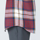 MUJI men's Madras checked button-neck short-sleeved shirt men's shirt jacket pure cotton AC1W8A4S red checked S (165/84A)
