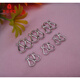 Jingjia Fat Dong Lai's Chinese Valentine's Day gift Pt950 platinum necklace buckle head PT950M buckle buckle DIY white small size PT950 platinum M buckle 0.38g