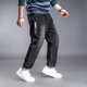 Pantalones Harren de primavera masculina de Vanjano con botas Martin Boots Spring and Summer Fat Man Jeans Men a gran tamaño Hip-hop tendencia 867 Jeans Black One Size M recomendado 80-100 Jin [Jin iguala 0.5 kg]