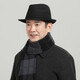 Hengyuanxiang middle-aged and elderly men's fashionable woolen hats for dad, grandpa and the elderly retro spring and autumn gentleman hat black