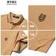 
Seven Wolf Short Sleeve T-shirt Men's Summer Pure Cotton Breathable Lapel Polo Paul Shirt Business Casual Fashion Commuter Men's Top 701 (Khaki) L 170/88A