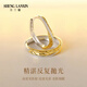Shenglanxin couple rings, a pair of silver rings, romantic and luxurious love tokens, niche Chinese Valentine's Day gifts for girlfriends on their birthdays, free engraving, Suisui yearly matching rings + certificates